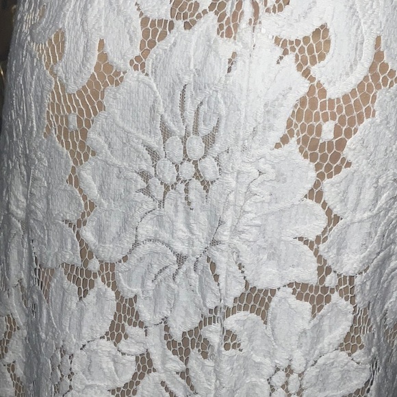 VINTAGE 60’S FLORAL LACE MAXI DRESS W/NUDE SLIP 6 - Picture 12 of 14